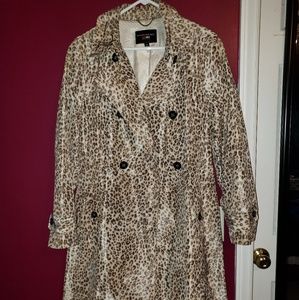 Banana Republic Mad Men leopard trench size XL